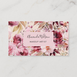 Visita Elegante y moderna acuarela Floral tarjeta de visi