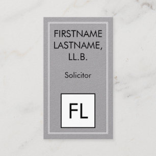 Visita Elegante y respetable Solicitor de tarjeta de pres