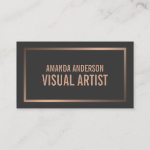 Visita Elegante y simple bronce Minimalista Tarjeta de p