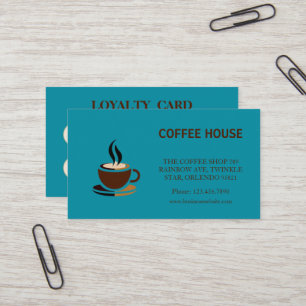 Visita Elegante y simple tarjeta de fidelidad para la caf