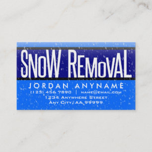 Visita Eliminación de nieve con tarjeta de presentación d