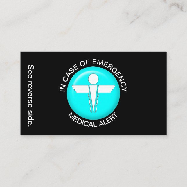 Visita EN FUNDA DE LA Tarjeta de Alerta Médica de EMERGEN (Anverso)