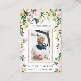 Visita En la memoria amorosa | Tarjeta de rezo de funeral