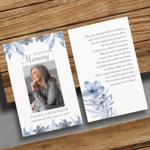 Visita En la memoria amorosa Tarjeta de rezo de funeral