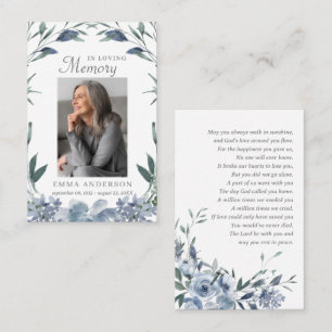 Visita En la memoria amorosa Tarjeta de rezo de funeral