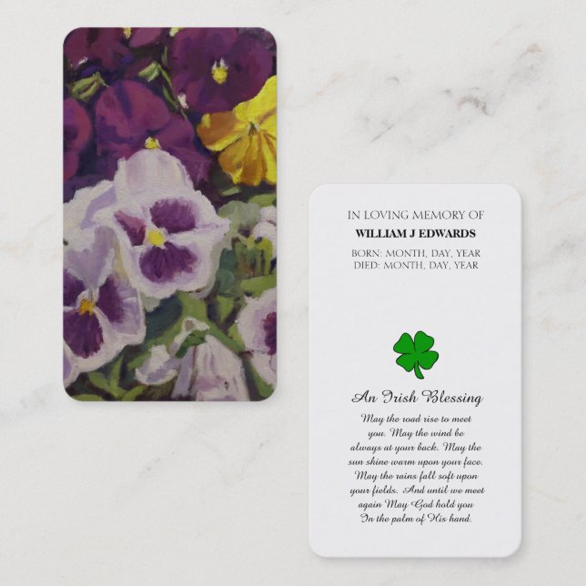 Visita En la memoria amorosa tarjeta de simpatía por las  (Anverso / Reverso)