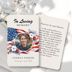 Visita "En memoria amorosa" Tarjeta de oración fotográfic
