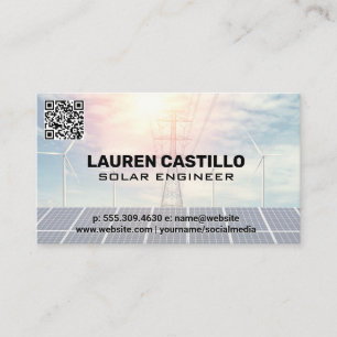 Visita Energía solar y eólica   Tarjeta de presentación d