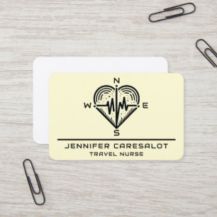 Visita Enfermera de viajes RN, LVN, LPN, tarjeta de visit