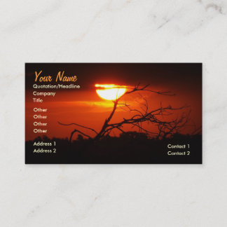 Visita Entre la tarjeta de negocios Sunset