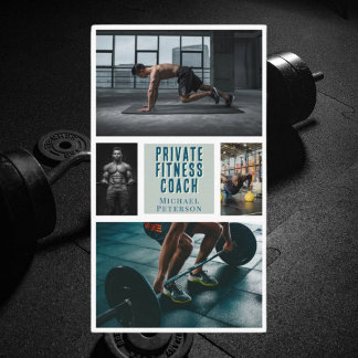 Visita Entrenador de fitness privado gimnasio Tarjeta de