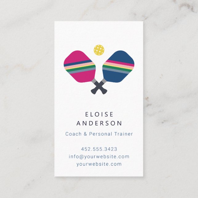 Visita Entrenador de pelotas + tarjeta de presentación pe (Reverso)