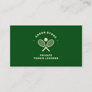 Visita Entrenador de tenis Raspas cruzadas Tarjeta de pre