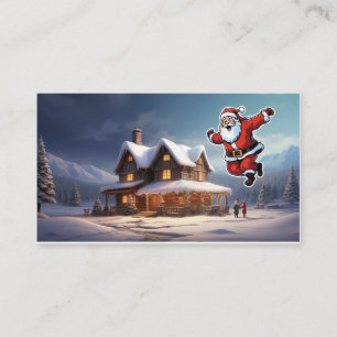 Visita es feliz diseño de navidad y tarjeta