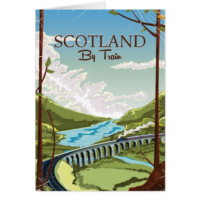 Visita Escocia por poster de viajes vintage. (Frente)