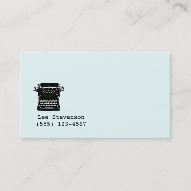 Visita Escritor, editor, tarjeta de presentación de máqui (Anverso)