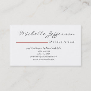 Visita Escritura de artista de maquillaje Tarjeta de visi