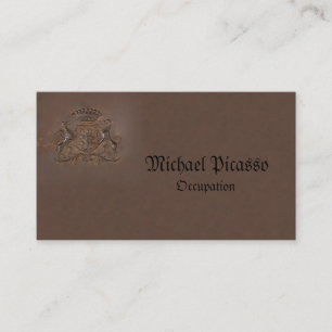 Visita Escudo real ~ Tarjeta de presentación Regal Bronce