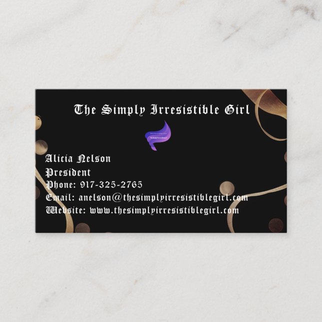 Visita Estándar formal, tarjeta de presentación de 3,5" x (Anverso)