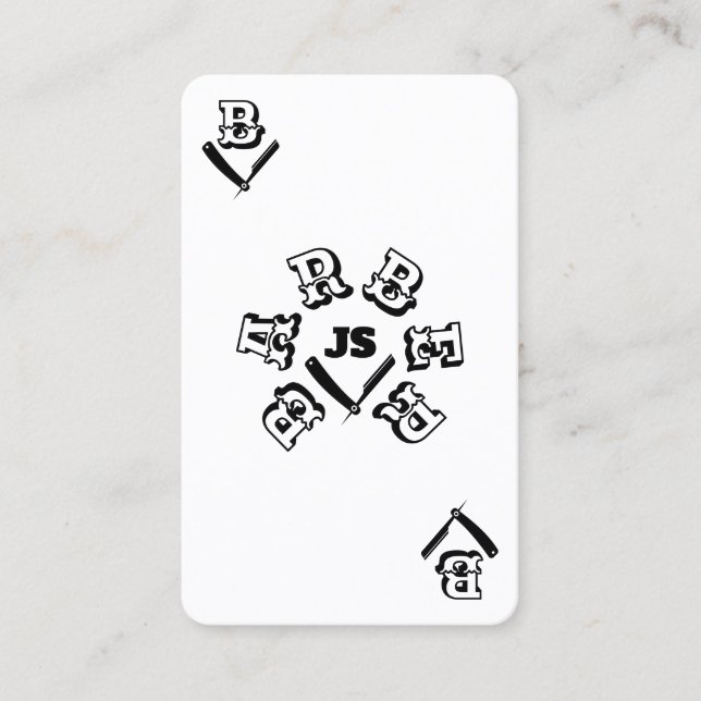 Visita Estilo de barberos con tarjeta de aire (Anverso)