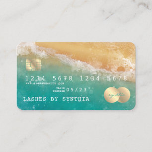 Visita Estilo de tarjeta de crédito de Beach Blue Sky Wat