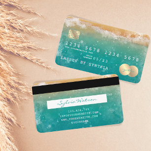 Visita Estilo de tarjeta de crédito de Beach Blue Sky Wat