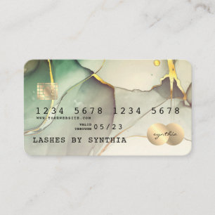 Visita Estilo de tarjeta de crédito de color acuático abs