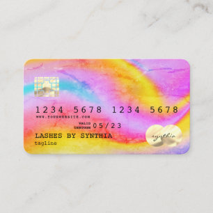 Visita Estilo de tarjeta de crédito moderno Gold Añadir l
