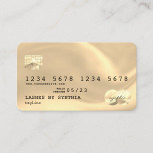 Visita Estilo de tarjeta de crédito moderno Gold Añadir l