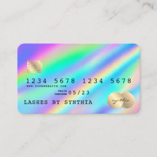 Visita Estilo de tarjeta de crédito moderno Holograph
