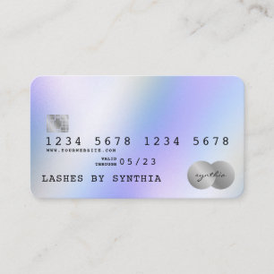 Visita Estilo de tarjeta de crédito moderno Holograph