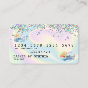 Visita Estilo de tarjeta de crédito moderno Holograph