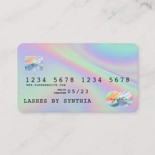 Visita Estilo de tarjeta de crédito moderno Holograph