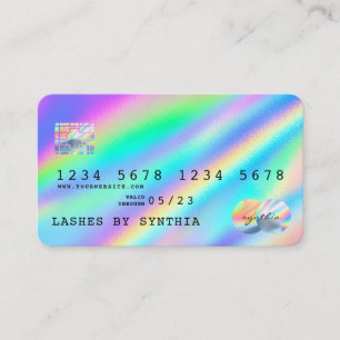 Visita Estilo de tarjeta de crédito moderno Holograph