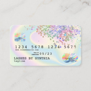 Visita Estilo de tarjeta de crédito moderno Holograph
