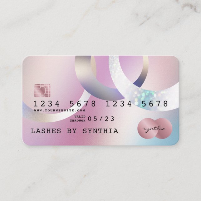 Visita Estilo de tarjeta de crédito moderno Holograph (Anverso)