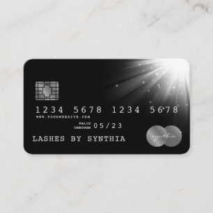 Visita Estilo de tarjeta de crédito plateado