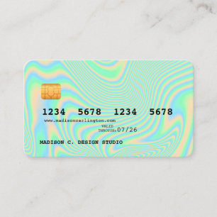 Visita Estilo de tarjeta de crédito verde holográfica