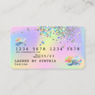 Visita Estilo moderno de tarjeta de crédito Holograph Uni