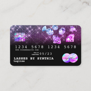 Visita Estilo moderno de tarjeta de crédito Purpurina Dia