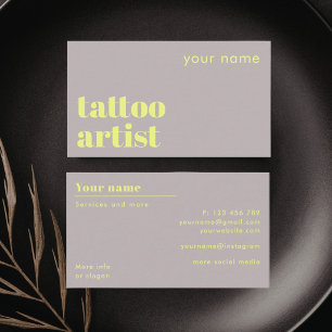 Visita Estudio de artista de tatuajes Tarjeta de presenta