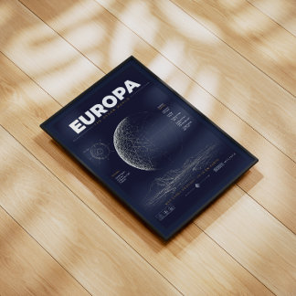 Visita Europa – Póster Vintage de Viaje Espacial