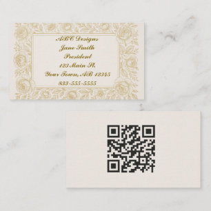 Visita Exquisita tarjeta de presentación de código QR par