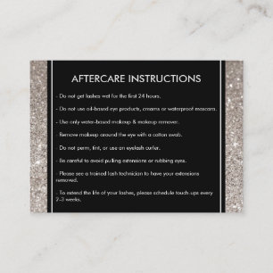 Visita Eyelash con tarjeta de postergación del salón de P