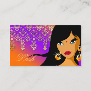 Visita Eyelash Tarjeta de Negocio Gold Indian POP
