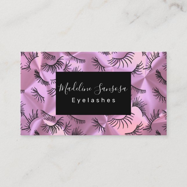 Visita Eyelash Technician Seda Tarjeta de Negocio (Anverso)