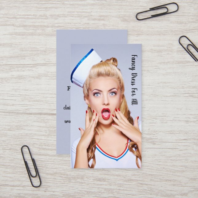 Visita Fancy Dress, tarjeta de visita. (Anverso/Reverso In Situ)