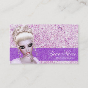 Visita Fantasy Girly Blonde Diamond Chica tarjeta de visi