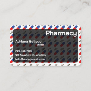 Visita farmacia Tarjeta de presentación (editable)