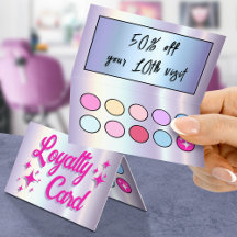 Faux eyeshadow palette plegado tarjeta de fidelida